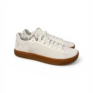 White Flux Trainers Sneakers with Gum Soles, Sz. 12